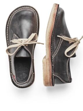 Men's Brown Leather Lace-Up Derbys with Cream Laces
